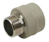 Муфта PP-R Firat 25х3/4 НР комбинированная серая