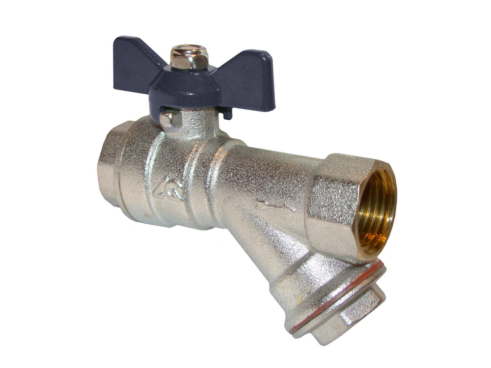 Кран шаровой AQualink 20 бабочка г/г с фильтром