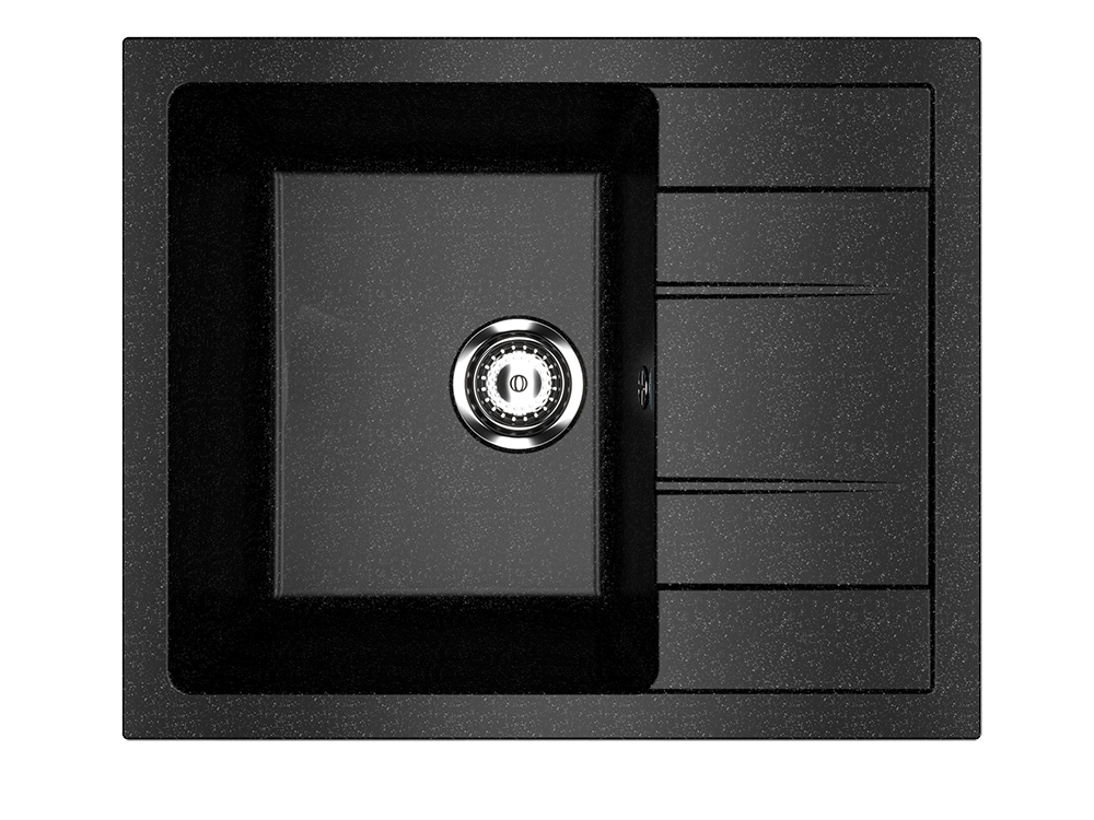 Мойка Ulgran U-607-308 черная 610х500мм