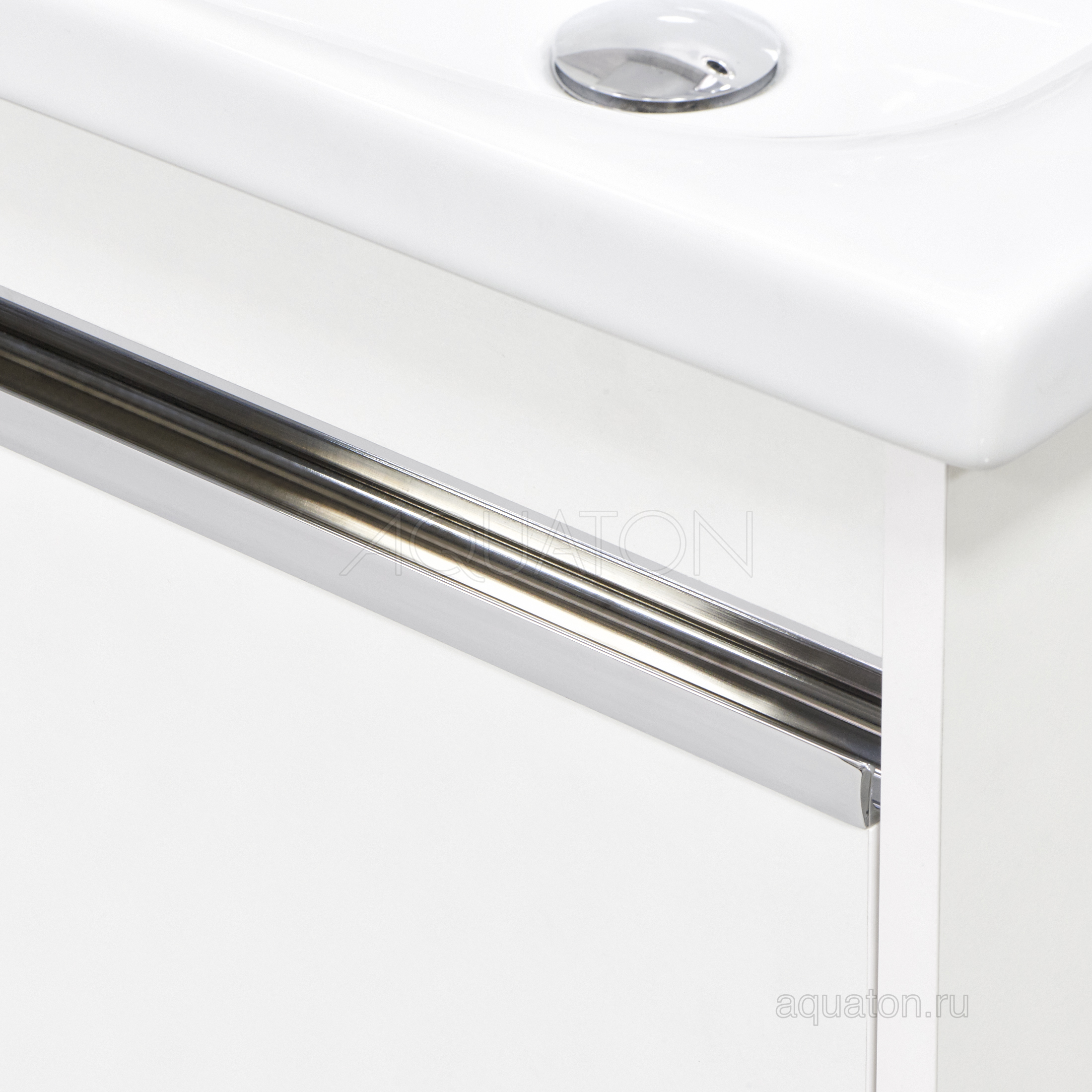 Тумба под раковину Aquaton Капри 80 подвесная, 1 ручка, 2 навеса, 2 выдвижных ящика, система плавного закрывания, белый глянцевый, 76х50,5х42,9, под умывальник Миранда 80 Тумба под раковину Aquaton Капри 80 подвесная, 1 ручка, 2 навеса, 2 выдвижных ящика, система плавного закрывания, белый глянцевый, 76х50,5х42,9, под умывальник Миранда 80