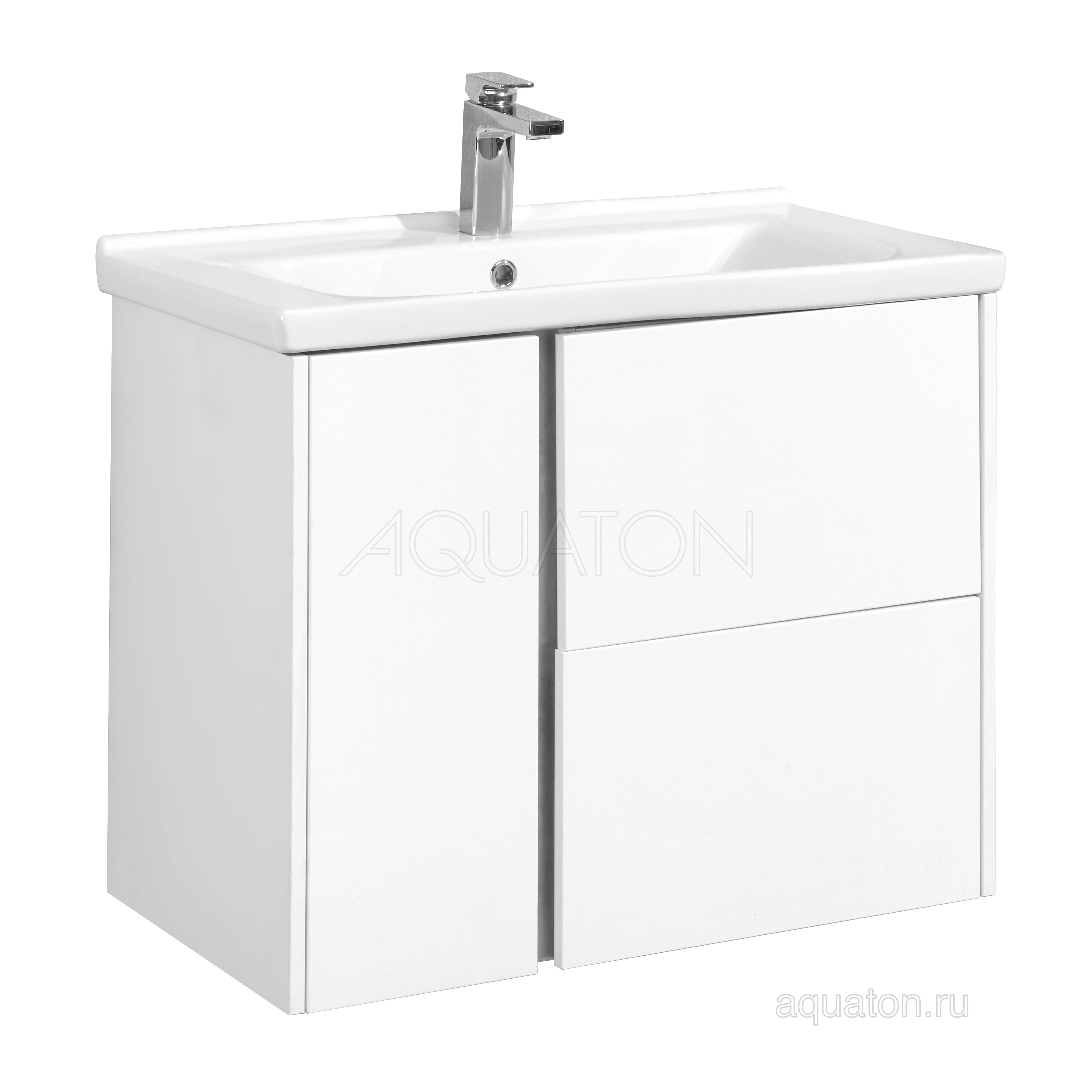 Тумба под раковину Aquaton Стоун 80 белый, подвесная, 2 выдвижных ящика, 1 полка, система плавного закрывания, белый, 76х44,2х60, под умывальник Миранда 80 Тумба под раковину Aquaton Стоун 80 белый, подвесная, 2 выдвижных ящика, 1 полка, система плавного закрывания, белый, 76х44,2х60, под умывальник Миранда 80