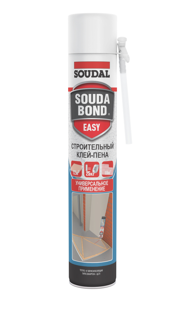 Клей-пена строительная "Soudabond EASY" 750мл летняя формула Клей-пена строительная "Soudabond EASY" 750мл летняя формула
