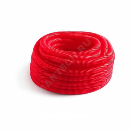 Шланг гофрированный ф40 (вн. d35мм) красный ПНД Шланг гофрированный ф40 (вн. d35мм) красный ПНД