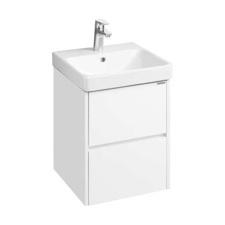 Тумба под раковину Aquaton Сканди 45 белый матовый/белый глянец, под умывальник Адриана 45