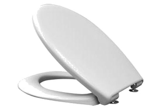 Сиденье "Комо" дюропласт, стальное крепление, с микролифтом, белое HARO