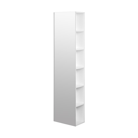 Шкаф-колонна "Сканди" подвесной с зеркалом, белый