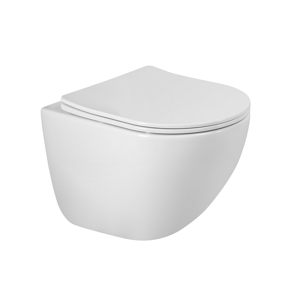 Унитаз BelBagno AMANDA-TOR подвесной безободковый, 495х360х390, цвет белый, сиденье soft close