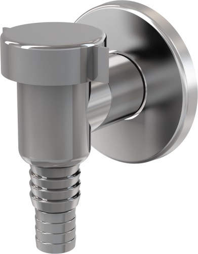 Сифон для подключения стиральной или посудомоечной машины, наружный, хромированный (штуцер для шланга ф19х23 мм, подключение ф32 мм) AlcaPlast