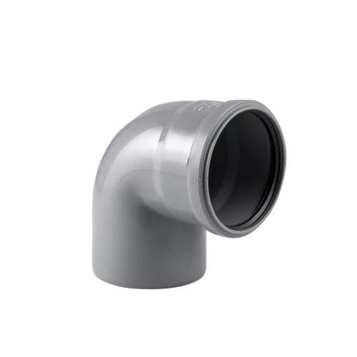 Отвод Ду 110 87 гр. серый безнапорный для внутренней канализации