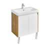 Тумба под раковину Aquaton Сканди Doors 70 белый глянец/дуб рустикальный, под умывальник Адриана 70