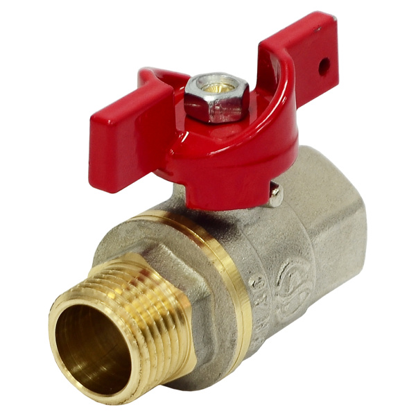 Кран шаровой Aquasfera 20 бабочка г/ш