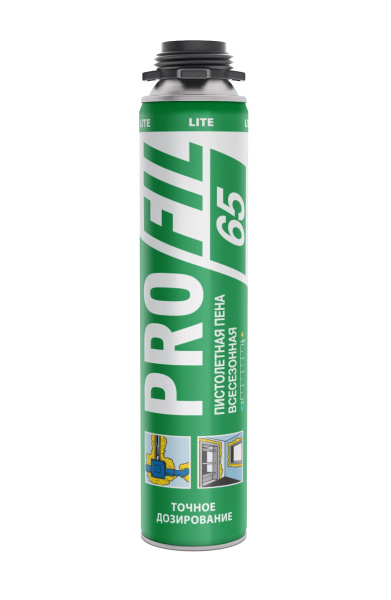 Пена монтажная "Profil 65 LITE" 45л/625мл, под пистолет, -5/+35°C