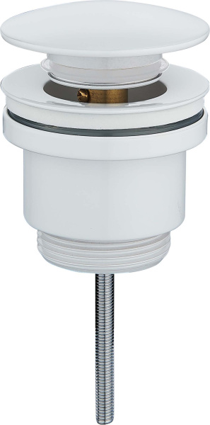 Донный клапан для раковины, d 32мм, белый, механизм click/clack RAGLO