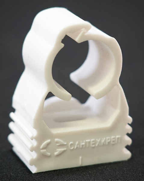 Фиксатор 16-20 мм с защелкой полипропилен белый