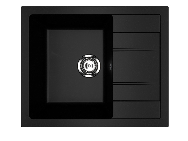 Мойка Ulgran U-607-344 ультра-черная 610х500мм