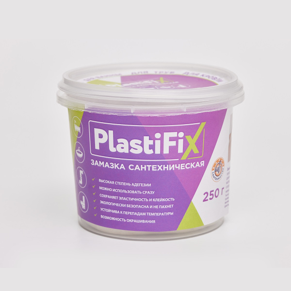 Замазка сантехническая, банка 250 г PlastiFix