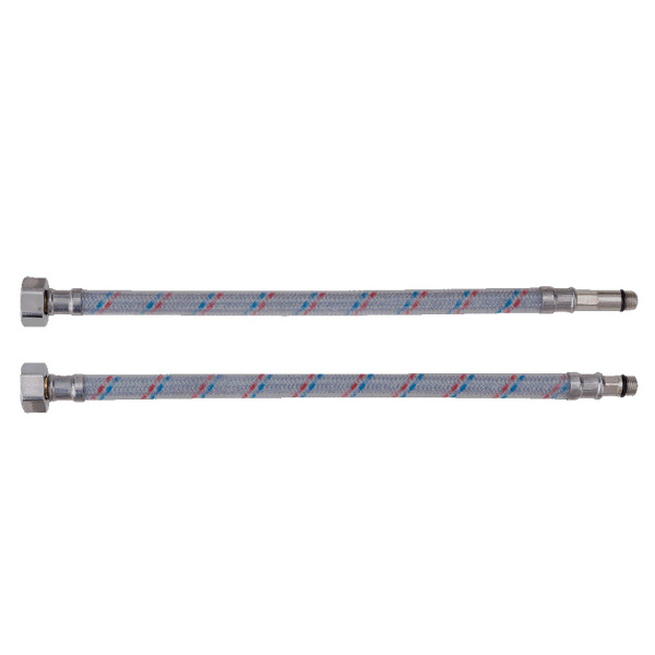 Гибкая подводка для смесителя (пара) М10 40см AQualine с ПВХ покрытием