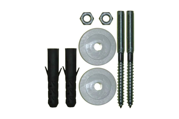 Крепление (Тип II) тюльпана к стене (винт- шуруп 8х100 (цинк), вставки «Грибок», гайки М8 (цинк), дюбеля полипропилен 10х50, пакет «zip-lock»)