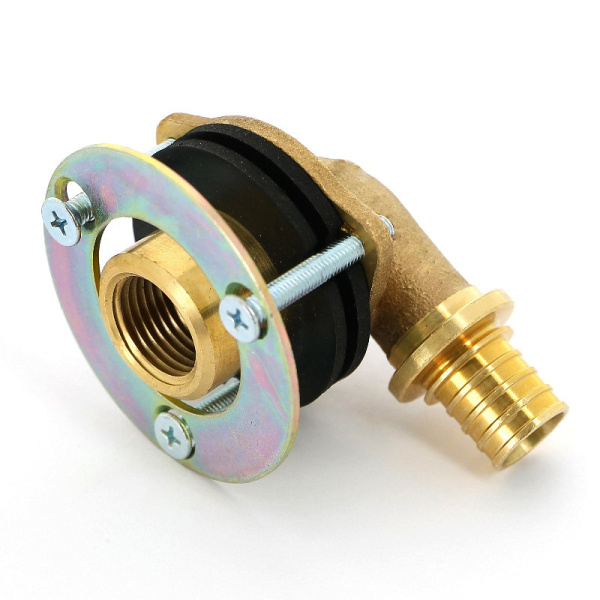 Угольник аксиальный настенный для гипсокартона с внутренней резьбой 16x1/2" TIM