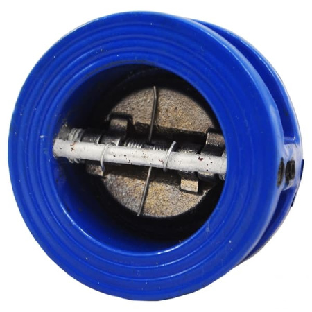 Клапан обратный чугунный 2-створчатый Ду100 межфланцевый корпус чугун/створ чугун Клапан обратный чугунный 2-створчатый Ду100 межфланцевый корпус чугун/створ чугун