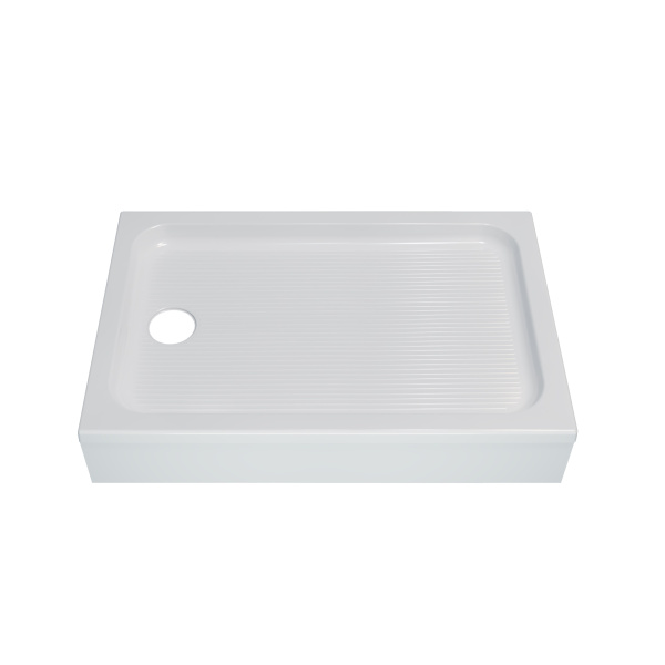 Поддон душевой акриловый 1200х800 прямоугольный низкий, в комплекте с опорой и экраном, без сифона