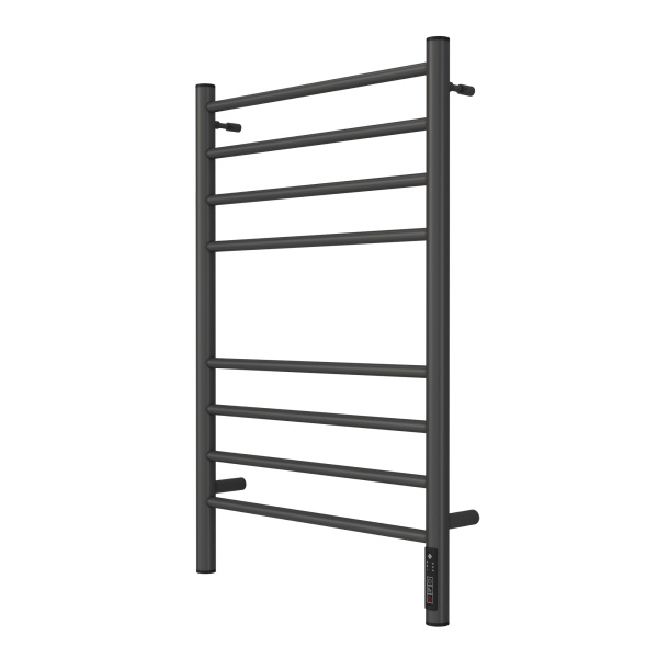 Электрический полотенцесушитель из конструкционной стали П8 Аврора 500х800 (встроенный диммер) графит, 532х800х500