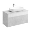 Тумба Aquaton Марбл 100 слэйт/белый матовый, под накладной умывальник