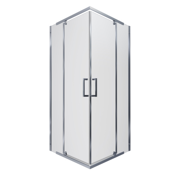 Душевая ширма КАППА-ХРОМ 900х900 квадрат, стекло прозрачное, профиль хромированный ТРИТОН (2места)