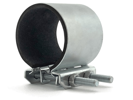 Хомут ремонтный 2" (57-67) оцинкованный (ширина 70 мм, толщина 1 мм с уплотнительной резинкой)