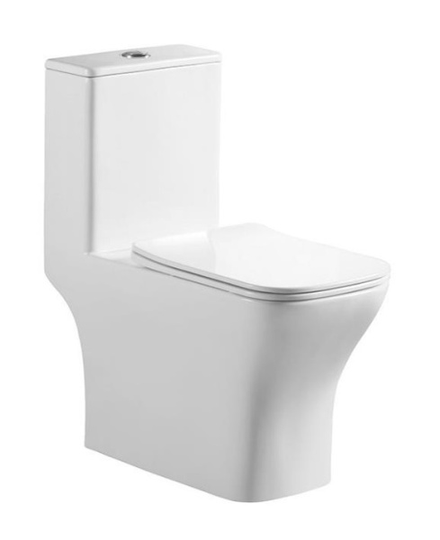 Унитаз-моноблок BelBagno NEON безободковый с сиденьем дюропласт soft close, P-trap