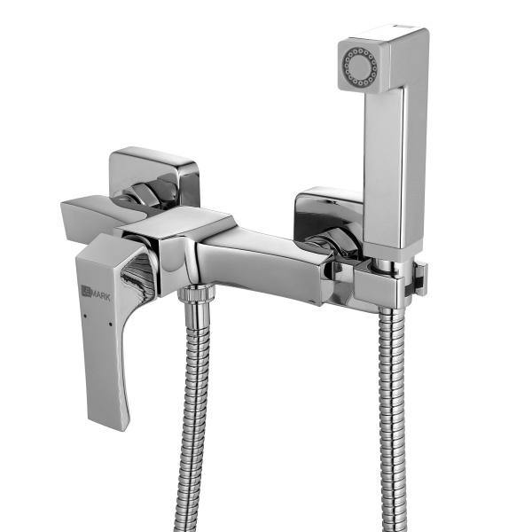 Смеситель LEMARK UNIT настенный с гигиеническим душем, хром