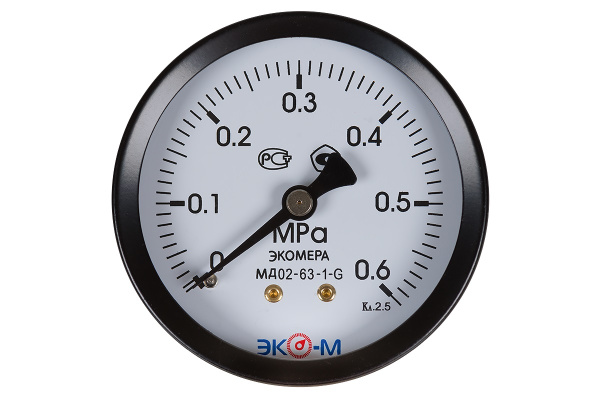 Манометр МД02-50мм 0..0,6МПа, G1/4, осевой