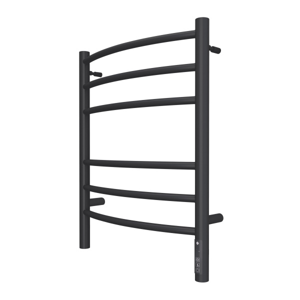 Электрический полотенцесушитель из конструкционной стали П6 Классик 450х600 (встроенный диммер) RAL 9005 матовый mono, 482х600х450