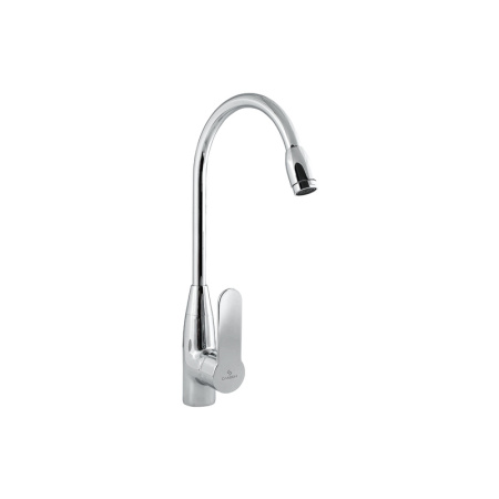 Смеситель для мойки с высоким изливом, круглым аэратором, одноручный, Ф29