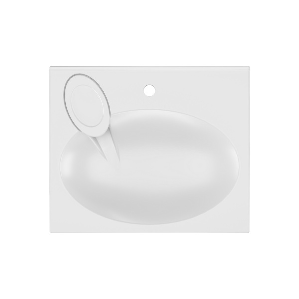 Умывальник Paola Liguria 500 на стиральную машину из литьевого мрамора 500х600х96