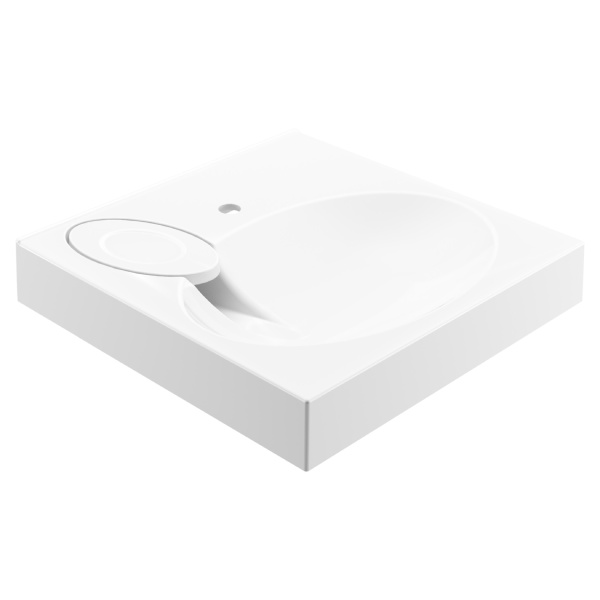 Умывальник Paola Liguria 600 на стиральную машину из литьевого мрамора 600х600х96