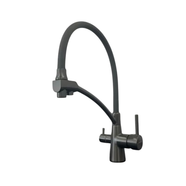 Смеситель для кухни с дополнительным подключением к фильтру для питьевой воды, оружейная сталь Accoona A5179ST-13