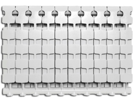 Алюминиевый секционный радиатор EXCLUSIVO B3 800/100 белый 10 секций
