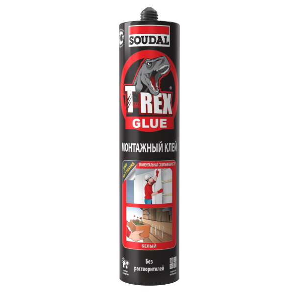 Клей монтажный T-Rex моментальная схватываемость 380 гр белый