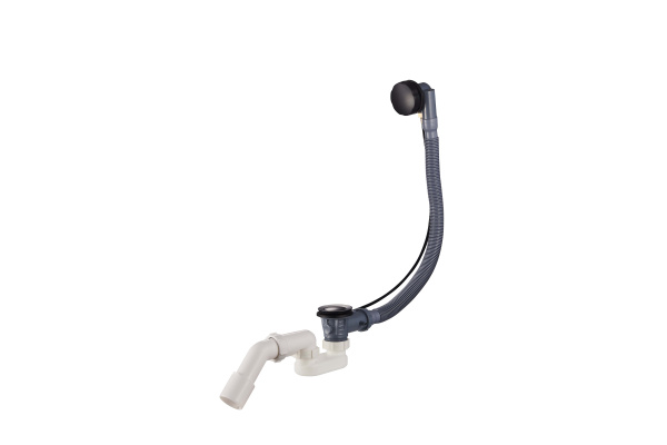 Сифон для ванны полуавтомат, черный RAGLO