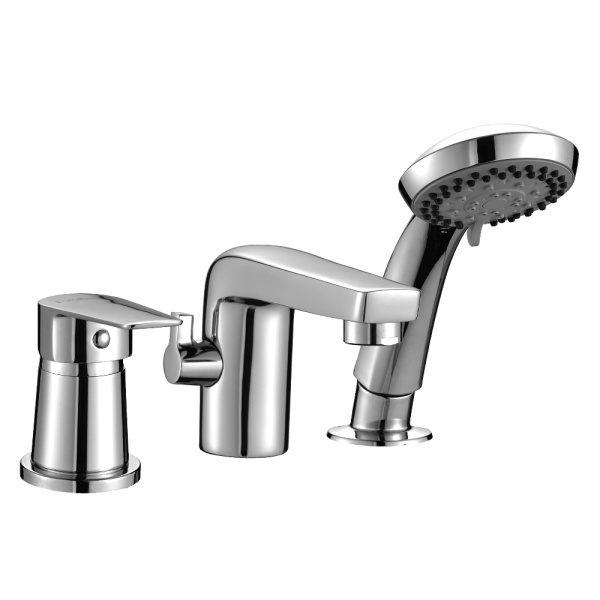 Смеситель на борт ванны, с монолитным изливом, RoSSinka трехпозиционный Смеситель на борт ванны, с монолитным изливом, RoSSinka трехпозиционный