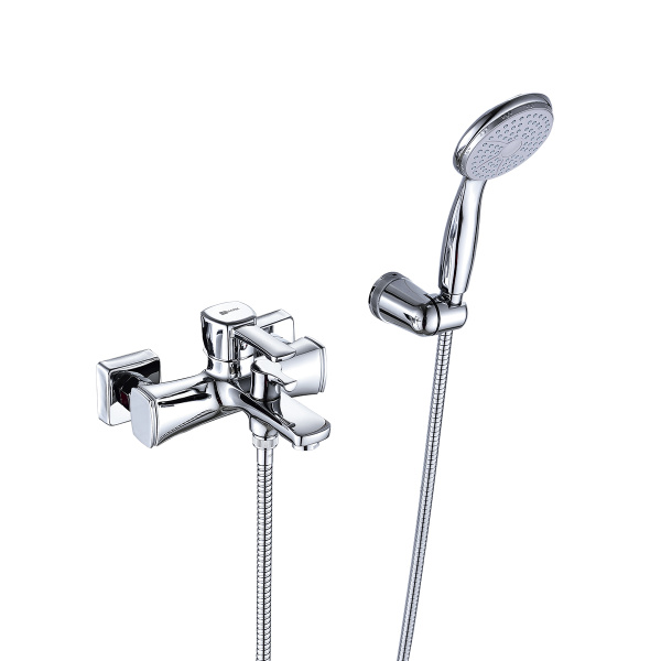 Смеситель LEMARK EVITTA для ванны с коротким изливом, дивертор с керамическими пластинами, хром