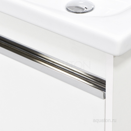 Тумба под раковину Aquaton Капри 80 подвесная, 1 ручка, 2 навеса, 2 выдвижных ящика, система плавного закрывания, белый глянцевый, 76х50,5х42,9, под умывальник Миранда 80 Тумба под раковину Aquaton Капри 80 подвесная, 1 ручка, 2 навеса, 2 выдвижных ящика, система плавного закрывания, белый глянцевый, 76х50,5х42,9, под умывальник Миранда 80