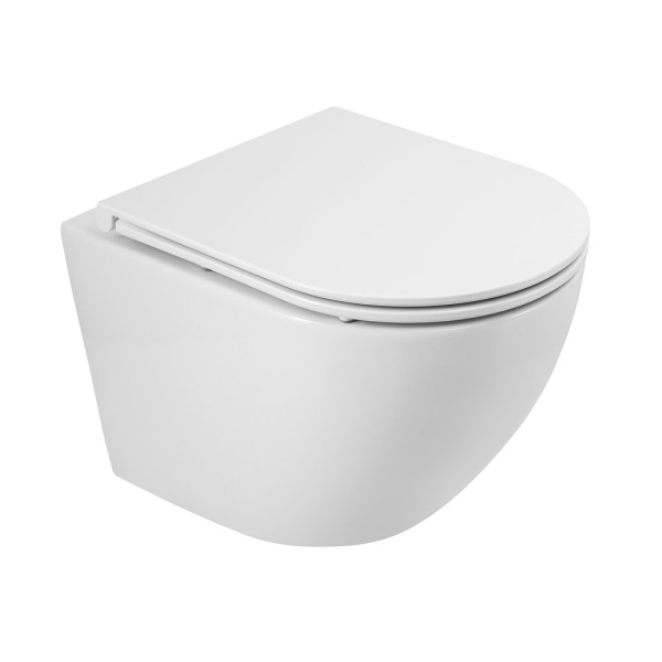 Унитаз BelBagno SFERA-TOR подвесной безободковый, смыв TORNADO P-trap, 500x360x370, цвет белый